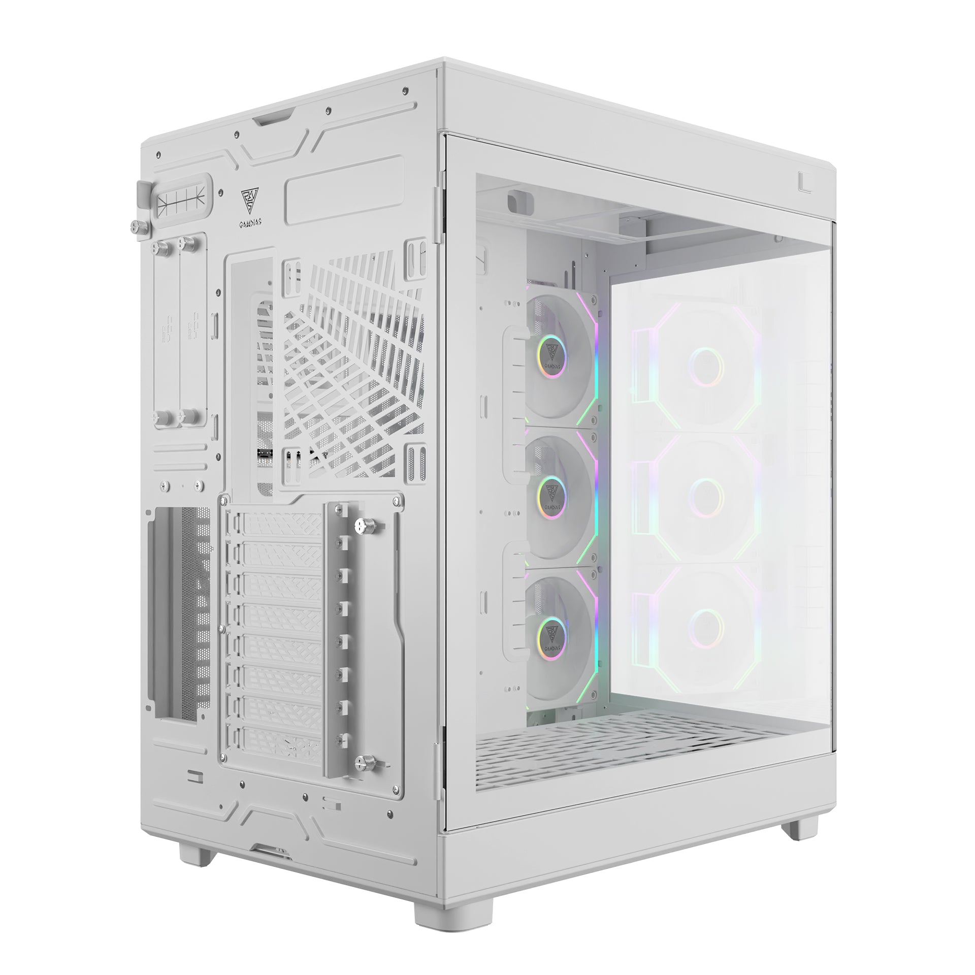 GAMDIAS NESO P1 PRO Computer Case Tempered Glass Full Tower PC Case with 3 Built-in Fans