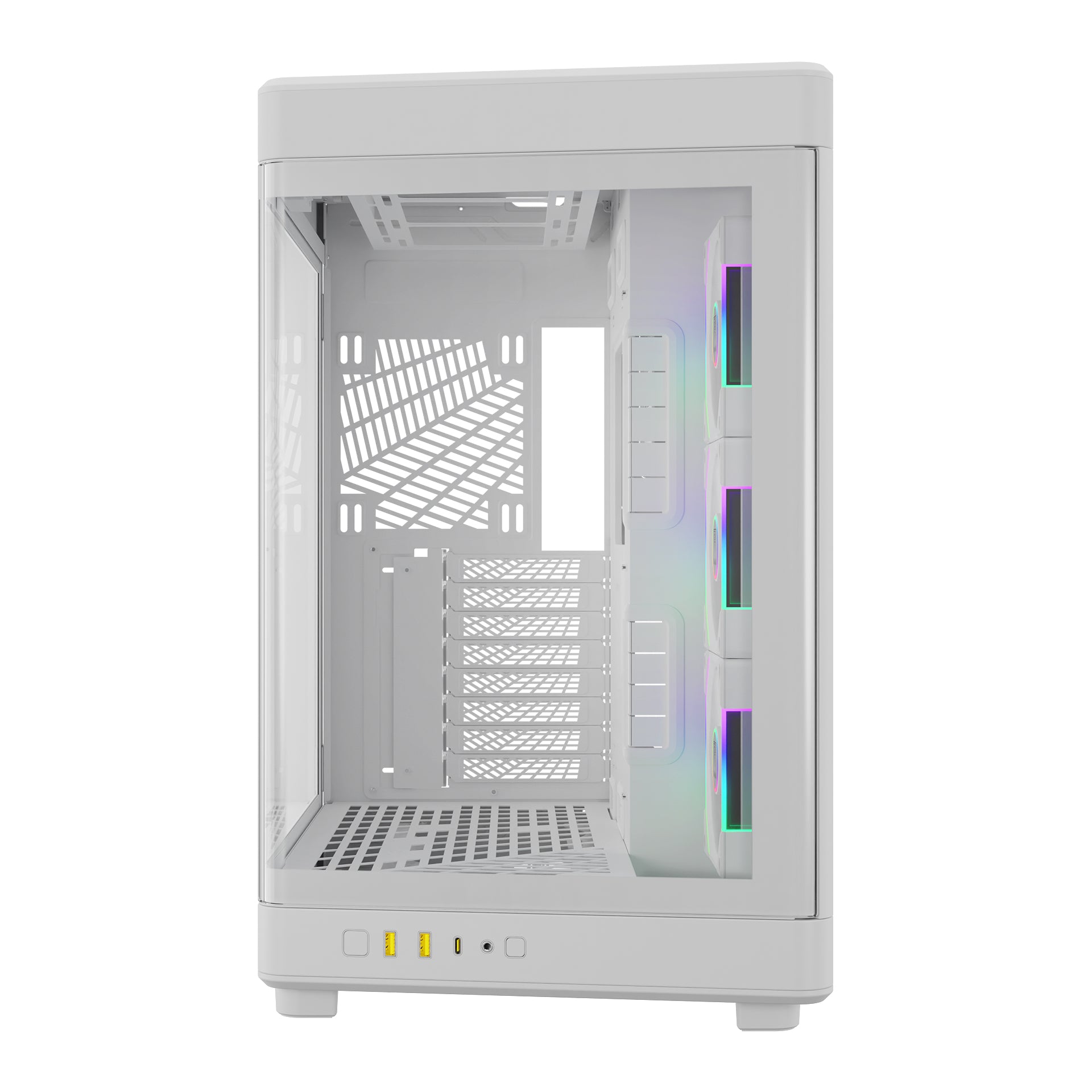 GAMDIAS NESO P1 PRO Computer Case Tempered Glass Full Tower PC Case with 3 Built-in Fans