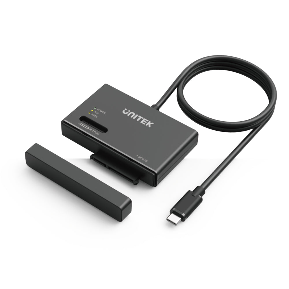 Unitek NVMe M.2 SSD Enclosure Adapter, USB-C 10Gbps to SATA3 & M.2 SSD, 12V2A Power Adaptor