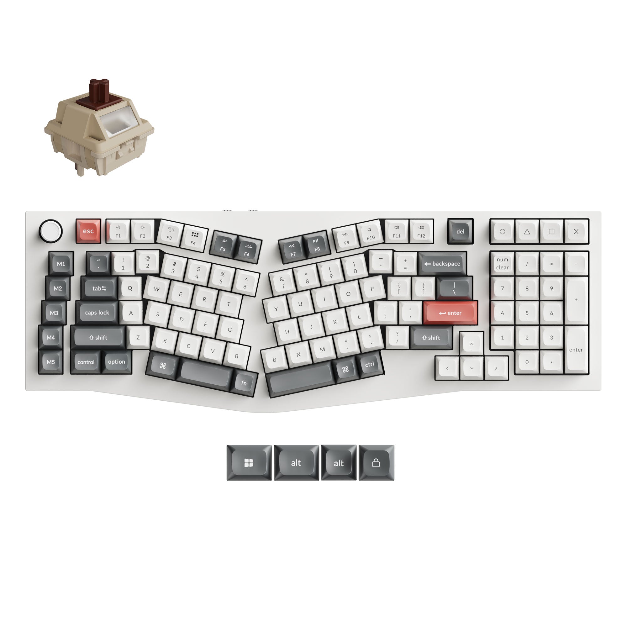 Keychron Q13 Ultra 8K Wireless Hot-swappable RGB Backlight Brown Switch-White