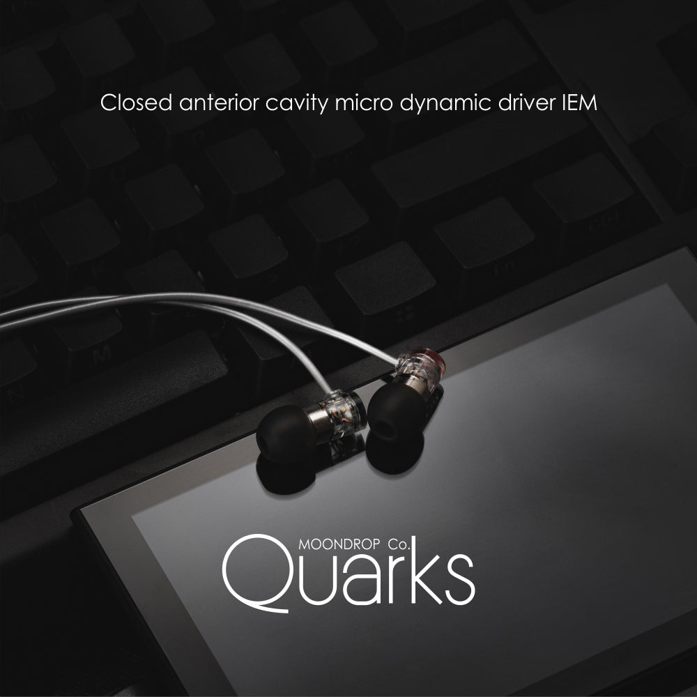 MOONDROP QUARKS 6mm Micro Dynamic Driver Wired IEM In-Ear Monitor Headphones with Mic
