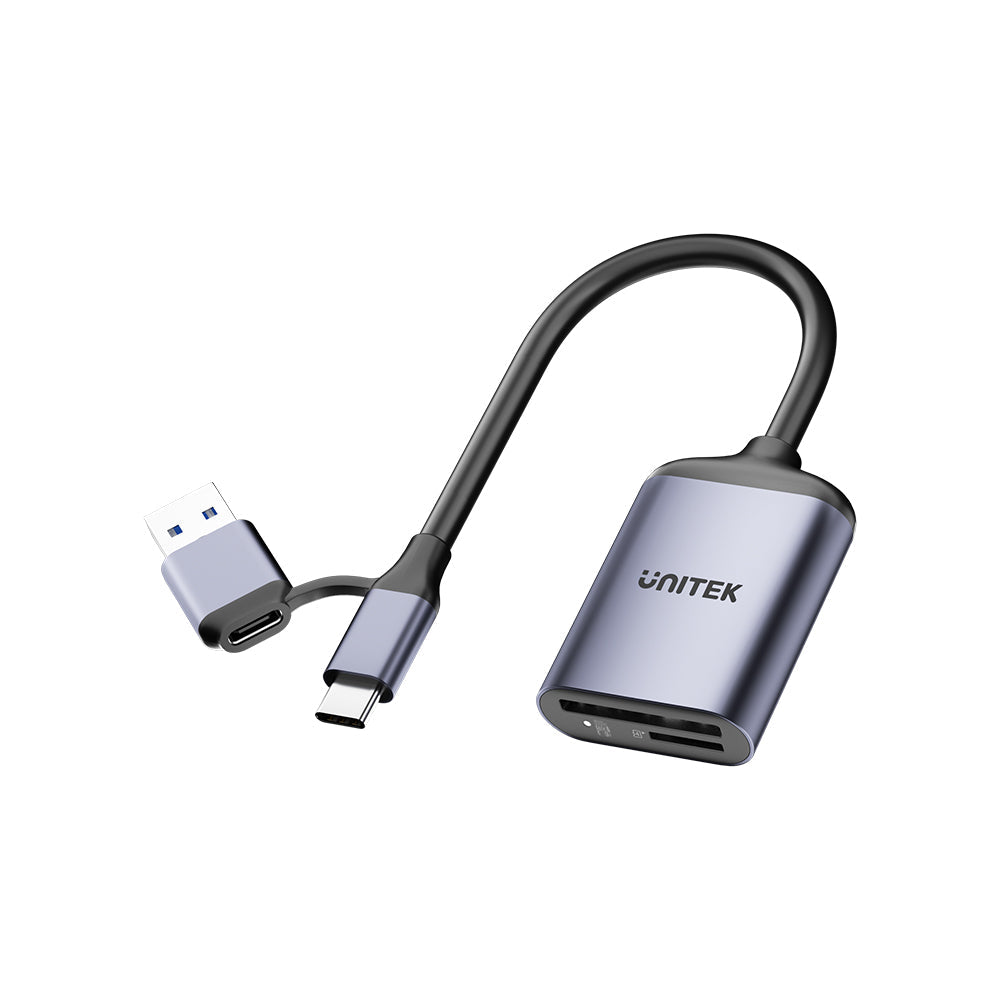 Unitek USB C to SD4.0+ Micro SD4.0 Dual- LUN Card Reader