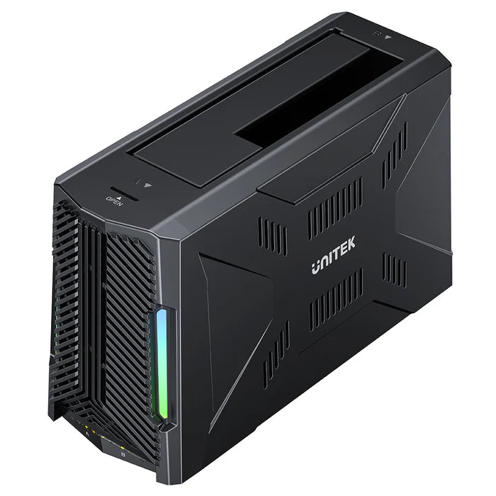 Unitek USB-C 10Gbps to M.2 SSD & SATA Hard Drive Docking Station with RGB, 12V2A AU Power Adapter