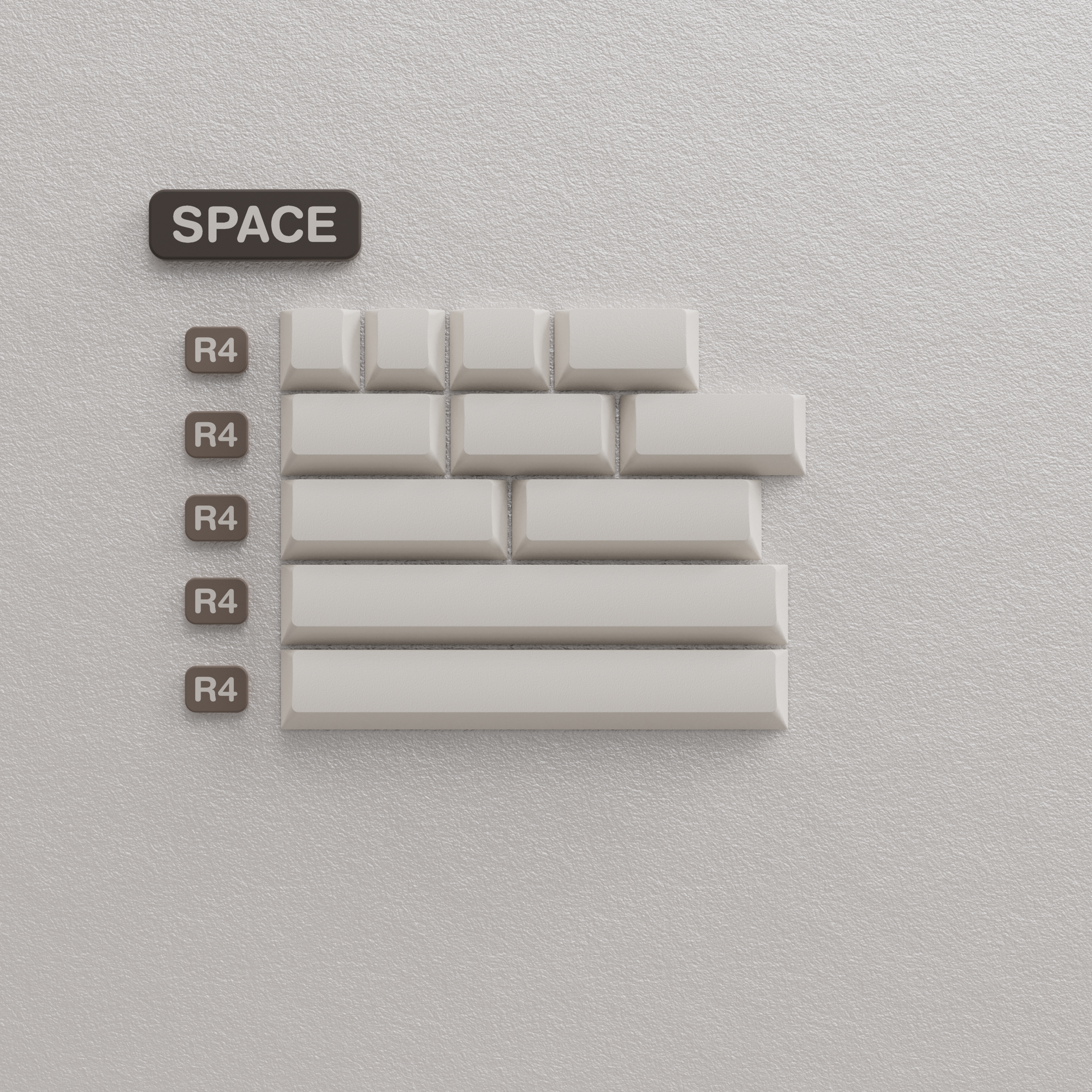 JTK Bear R2 Cherry Profile Doubleshot PBT&ABS Keycap Set