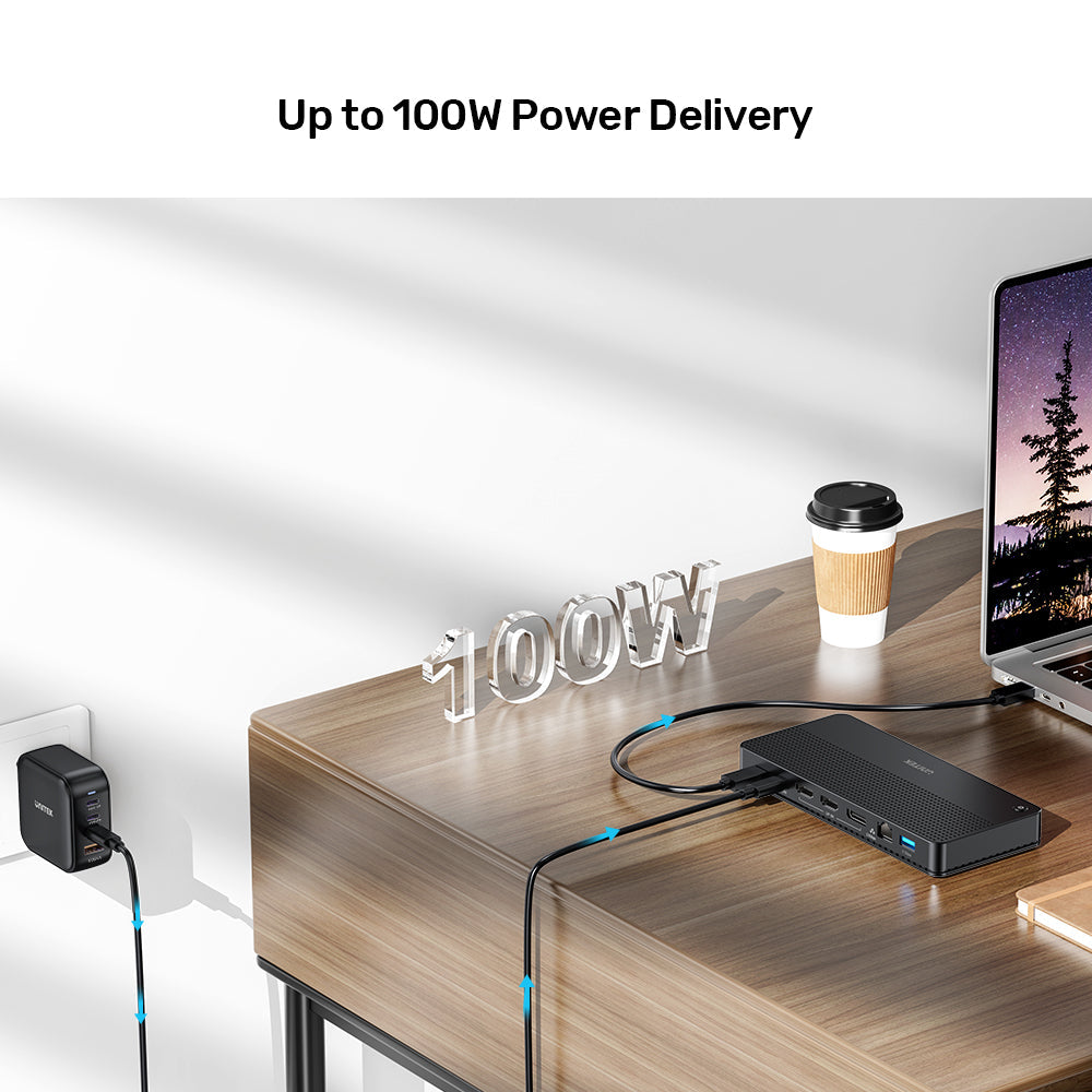 Unitek USB-C Single 8K/ Triple 4K Docking Station with 100W PD