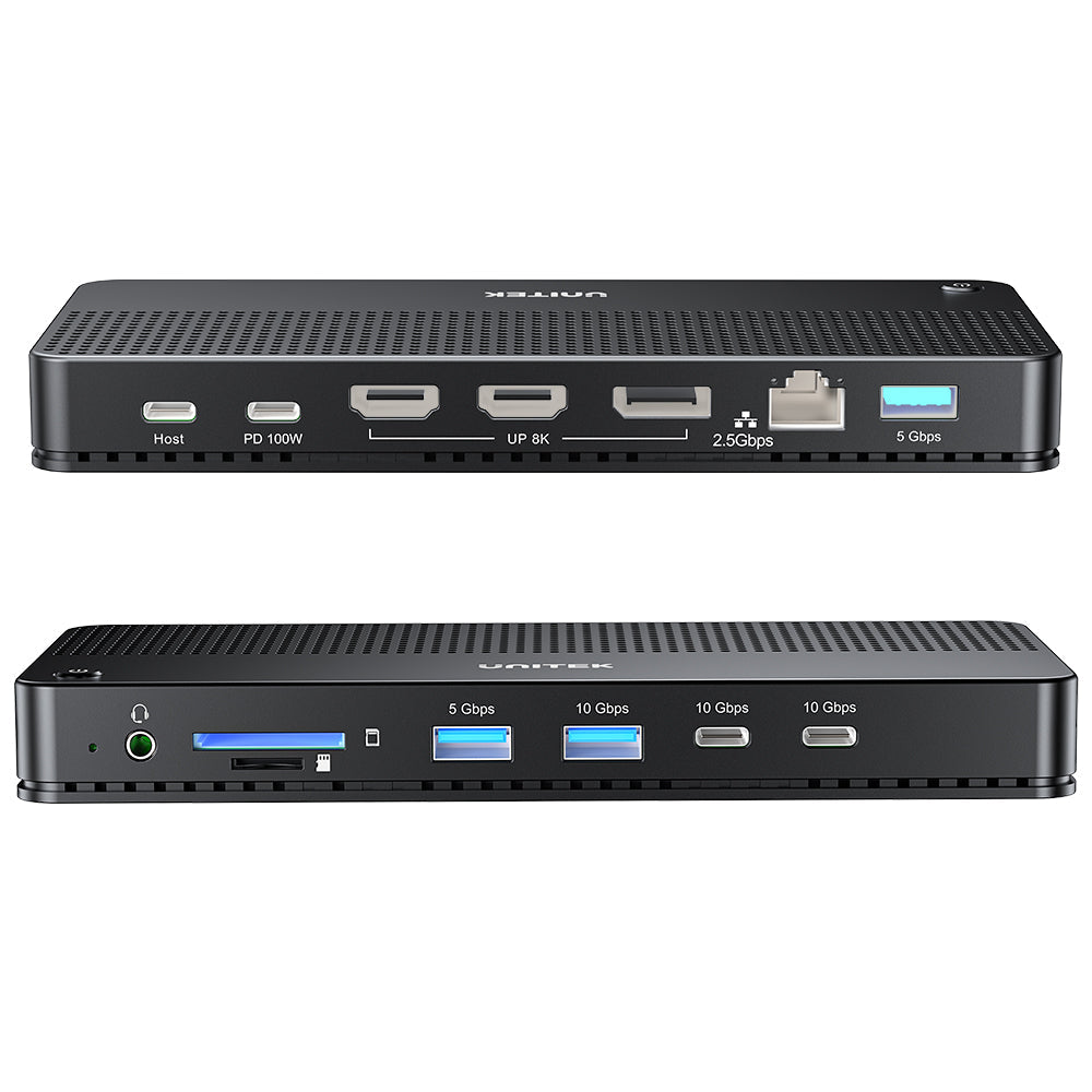 Unitek USB-C Single 8K/ Triple 4K Docking Station with 100W PD