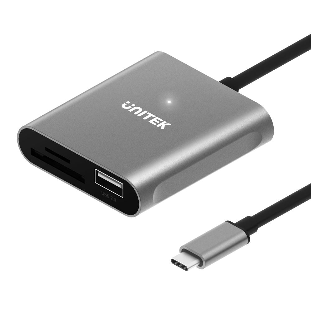 Unitek SD Card Reader USB C, 3-in-1 Type C to USB Card Reader Adapter