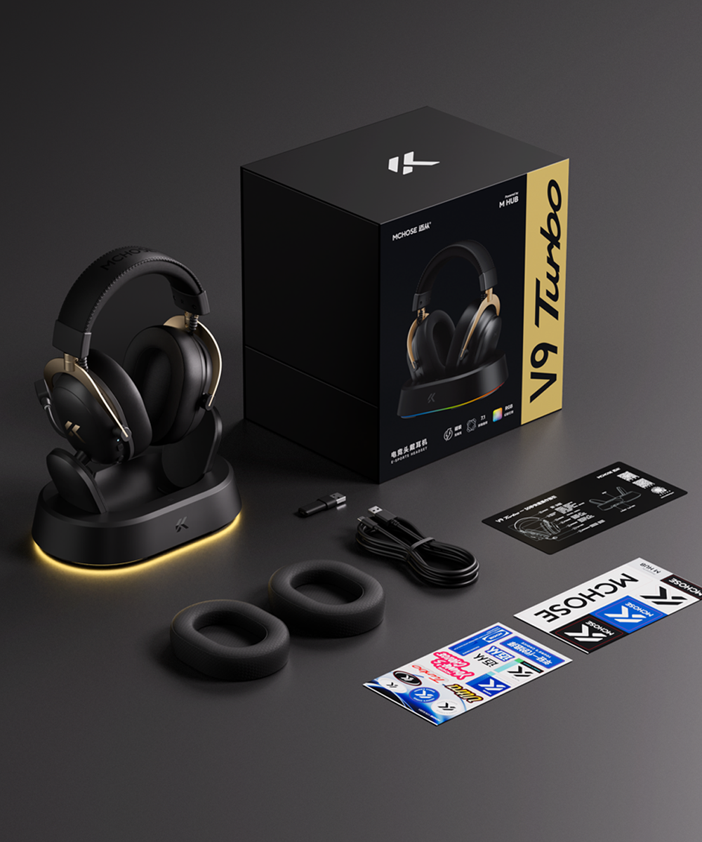 MCHOSE V9 Turbo+ Wireless RGB Gaming Headset