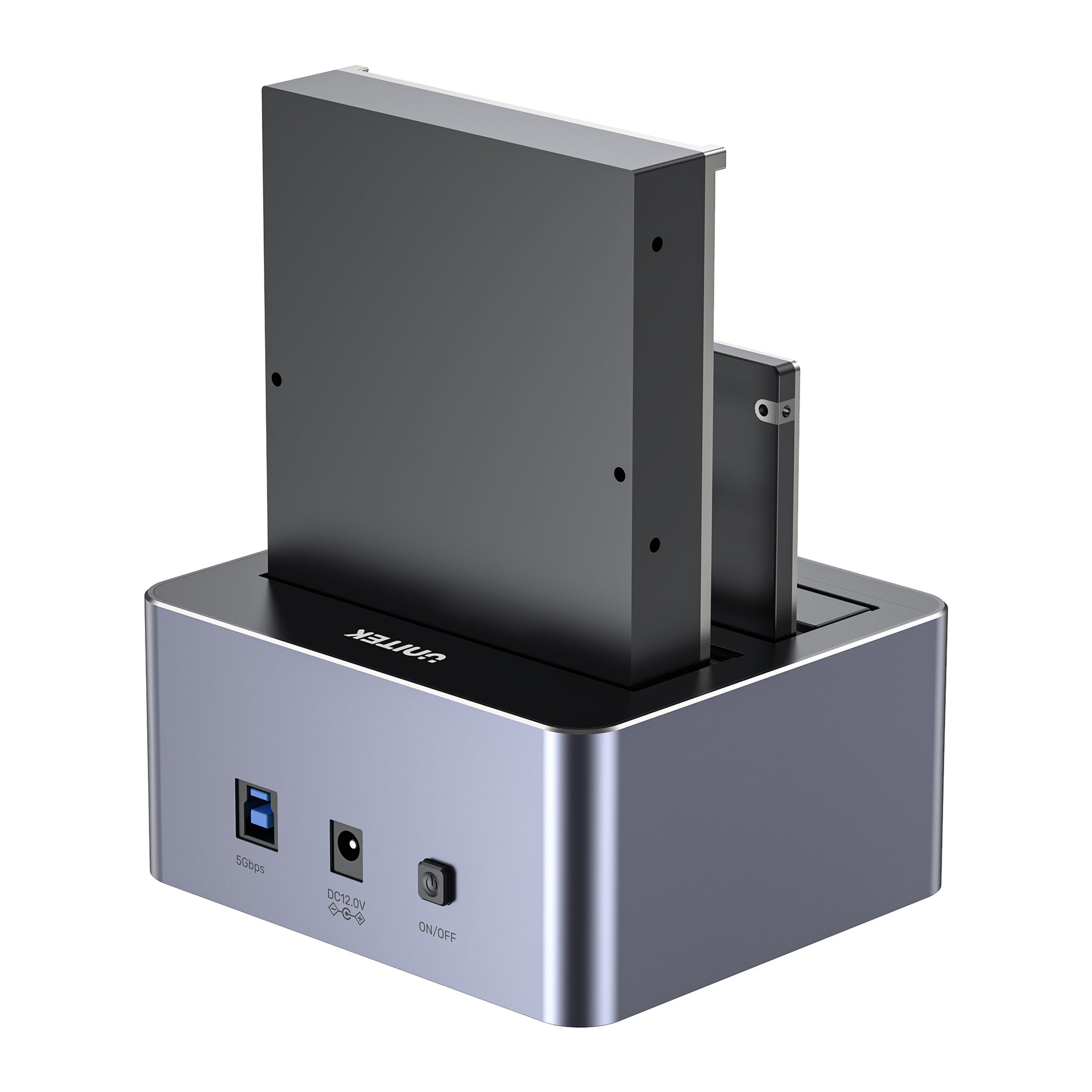 Unitek USB 3.0 to SATA III Dual Bay HDD/ SSD Docking Station with UASP & Offline Clone, Aluminum, 12V3A Power Adaptor