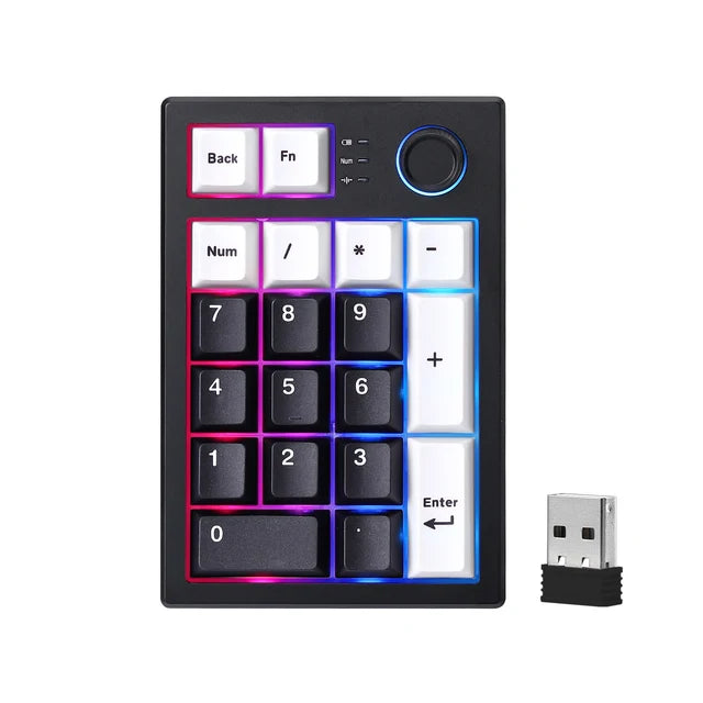 YUNZII AL21 Wireless Aluminum Mechanical Numpad Keyboard with Knob