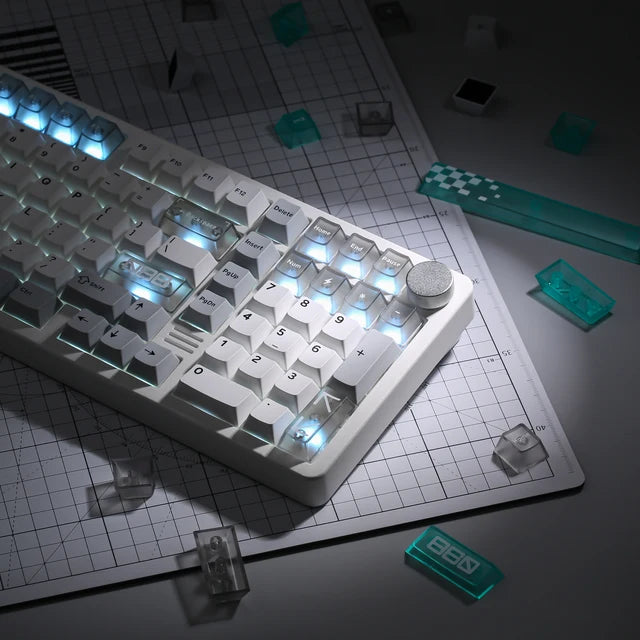 YUNZII AL98 PRO Dual-8K Wireless Aluminum Mechanical Keyboard with Wrist Rest