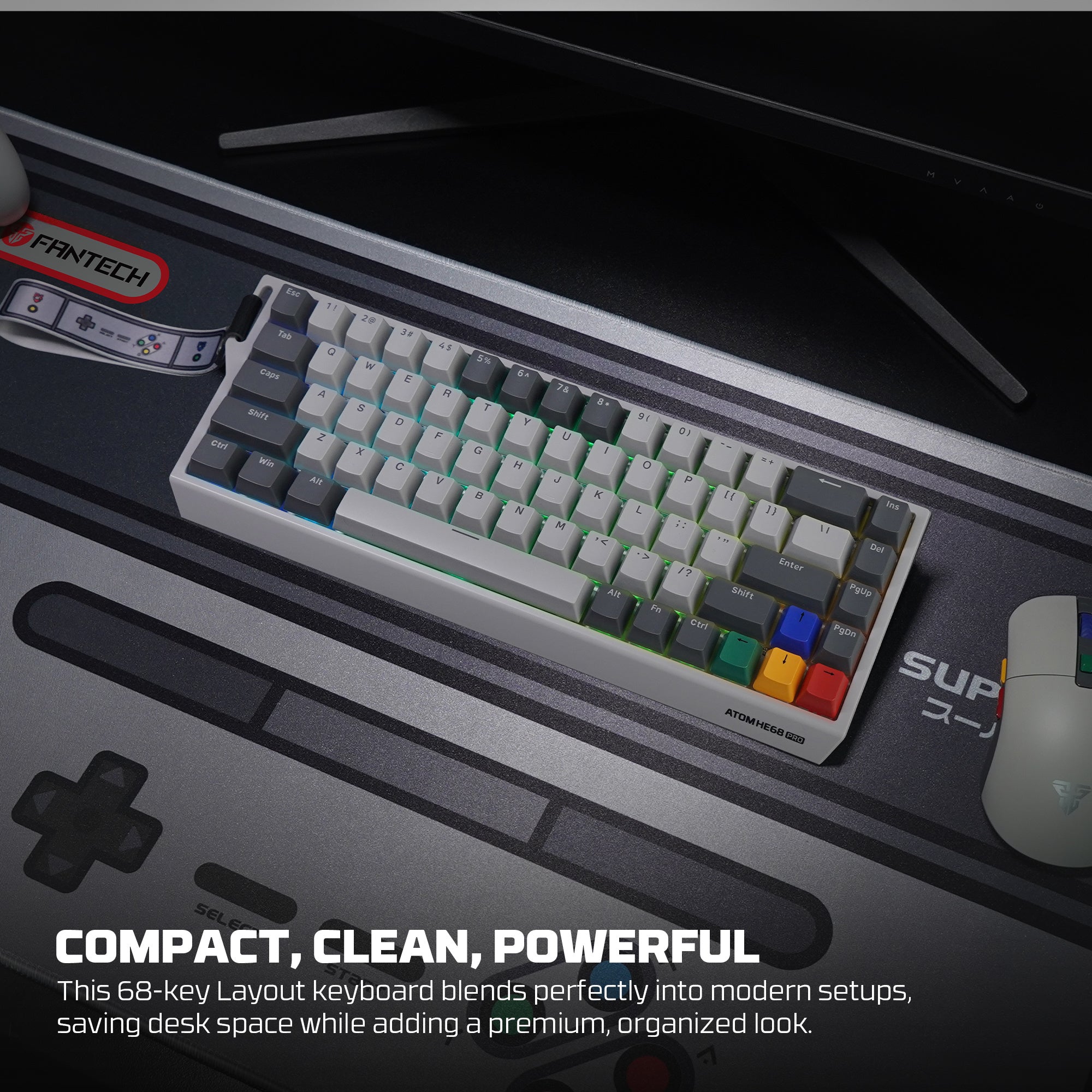 Fantech ATOM HE68 PRO 8K Wireless Magnetic Gaming Keyboard (SUPER MAXFIT)