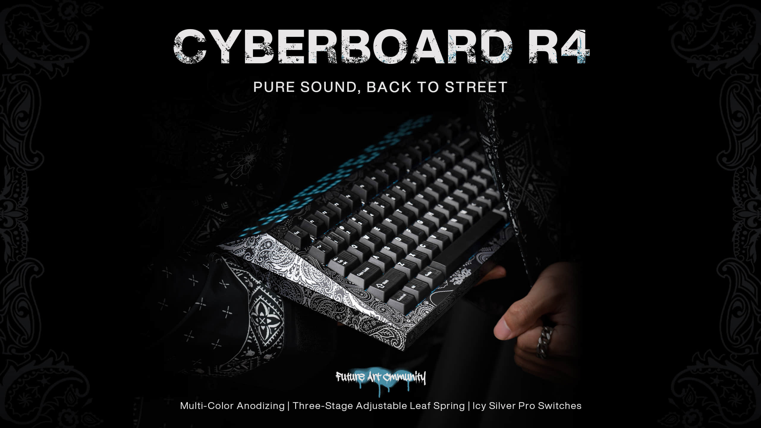 Angry Miao CYBERBOARD R4 Graffiti Mechanical Keyboard