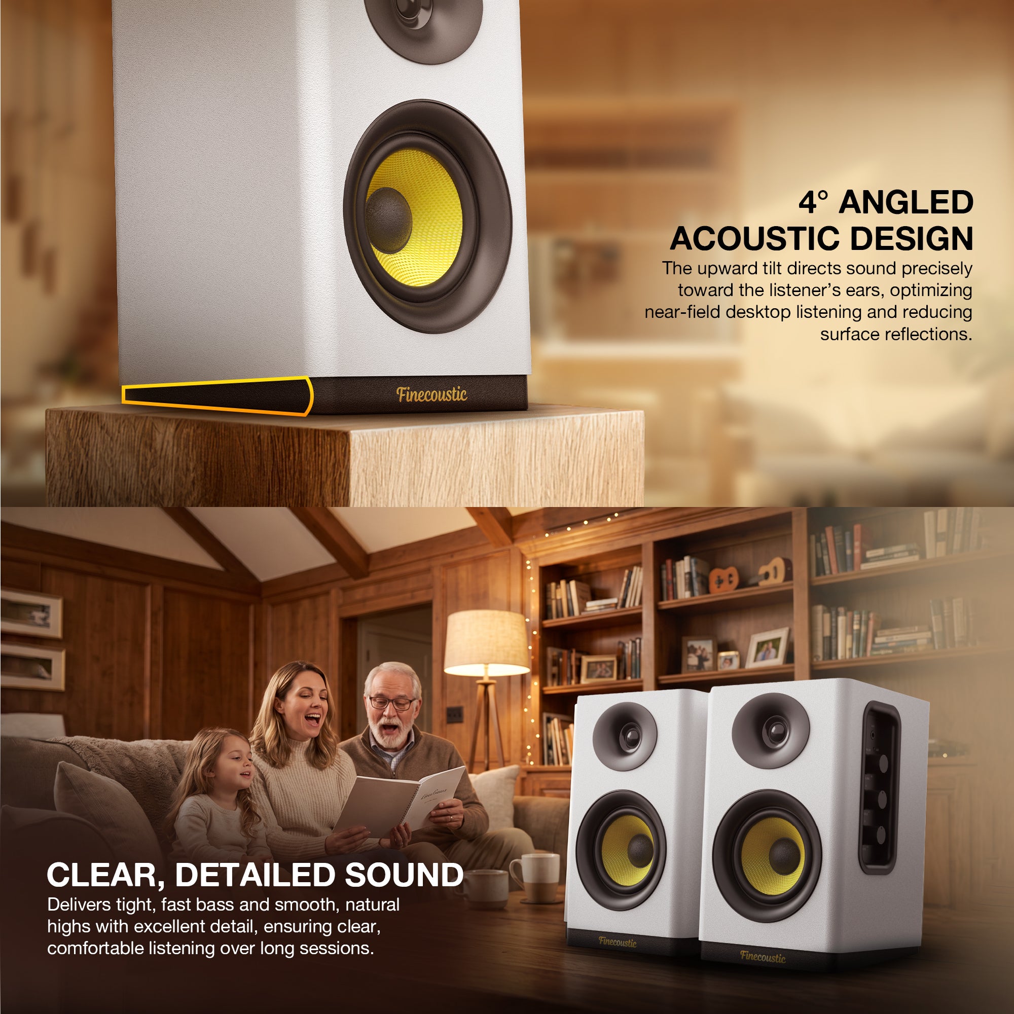 Fantech x Finecoustic HAKO STUDIO 301 80W HiFi Bookshelf Speaker