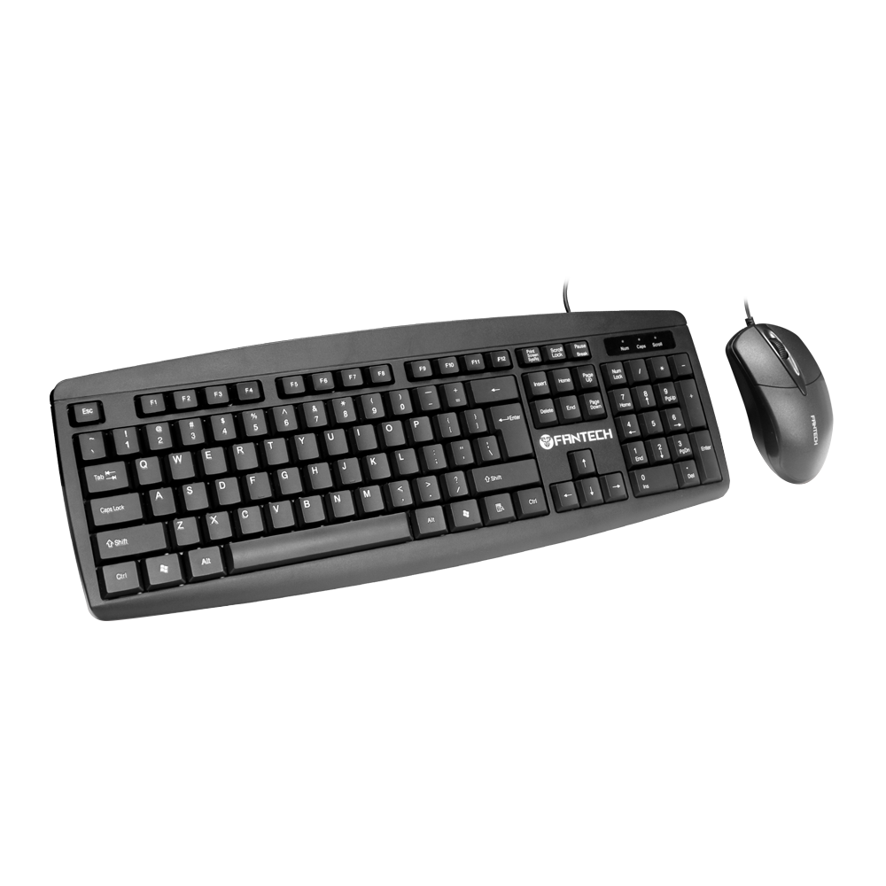 Fantech Office PC Wired Keyboard + Gaming Mouse Combo Gaming Accessories(KM-100)