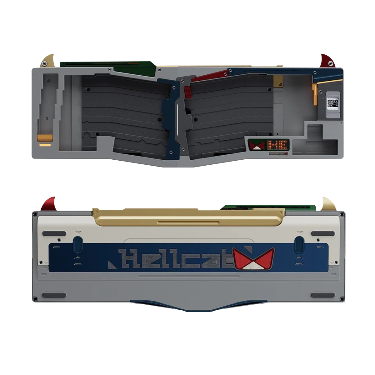 Owlab Hellcat Alice Mech-01 Wired Ergonomic Keyboard with 1.2mm PCB +FR4 Plate