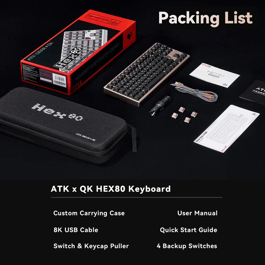 Qwertykeys QK&ATK HEX80 8K HE Wired Magnetic Custom Keyboard