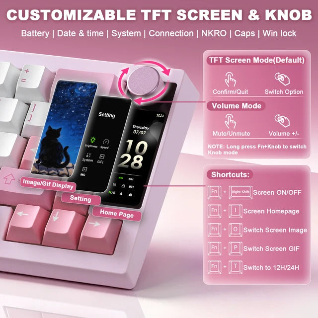 YUNZII IF68 QMK/VIA Wireless Mechanical Keyboard