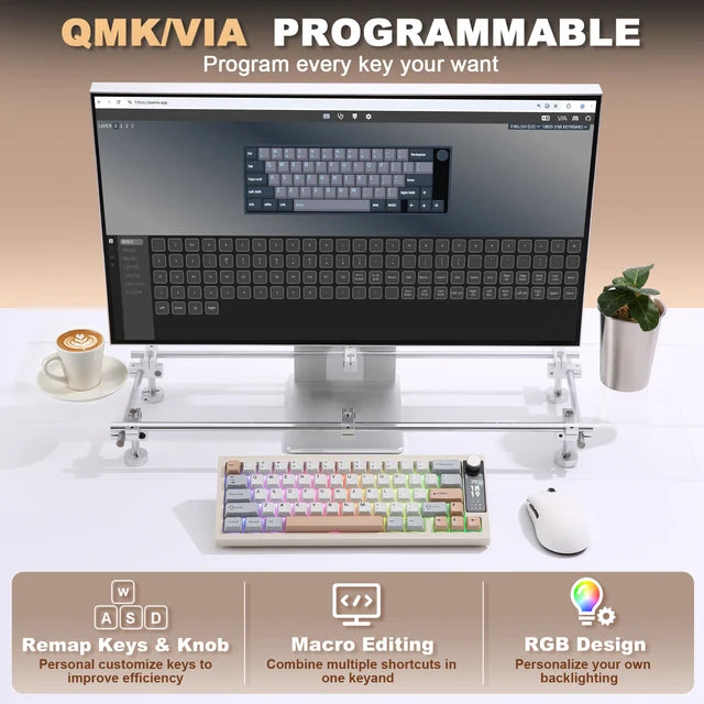 YUNZII IF68 QMK/VIA Wireless Mechanical Keyboard