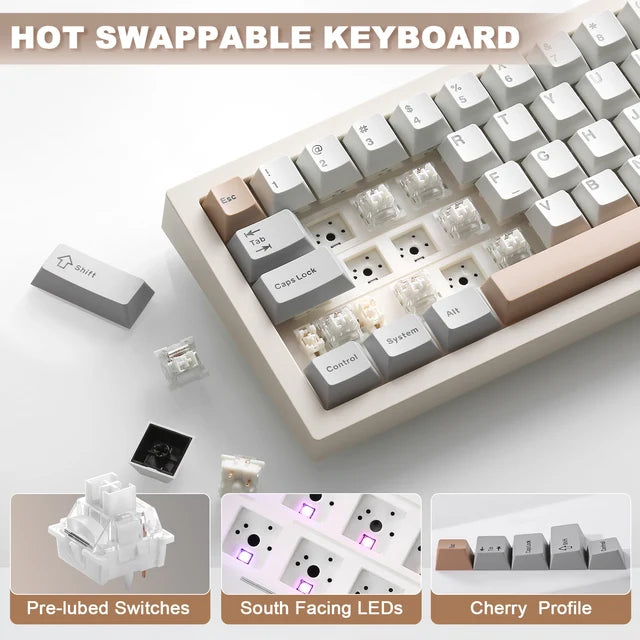 YUNZII IF68 QMK/VIA Wireless Mechanical Keyboard
