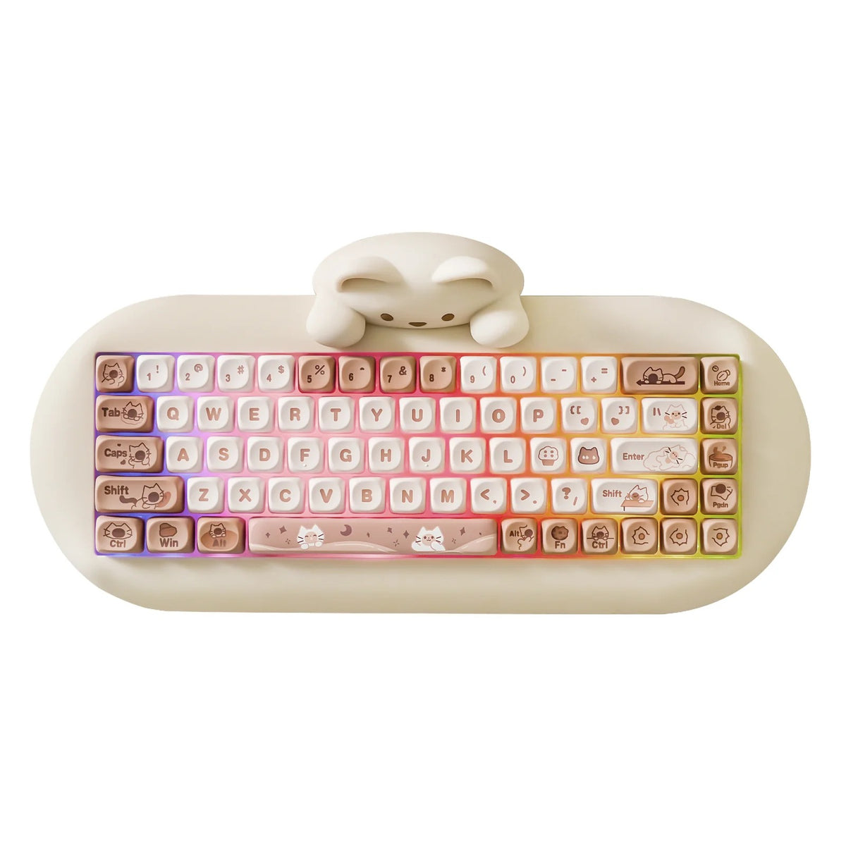 YUNZII C68 Meow Bluetooth Wireless Mechanical Cat Keyboard Milk Switch