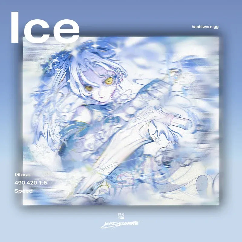 ARBITER STUDIO x HACHIWARE Ice 490x420x2mm Glass Mousepad
