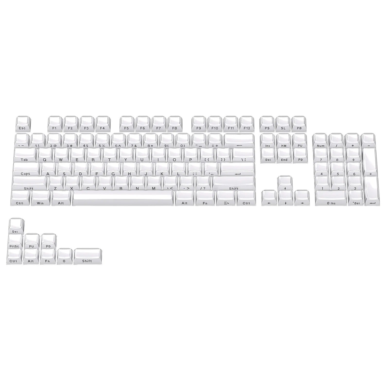 YUNZII Jelly-Transparent Design OEM Profile PBT+PC Keycap Set 113pcs /sets