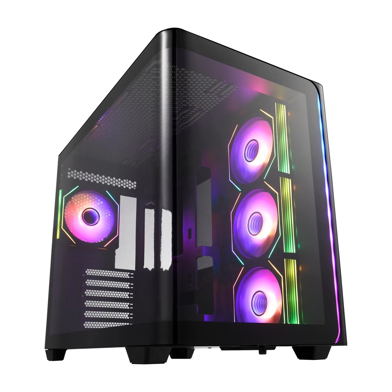 FSP M580 Mid Tower ATX Case, Tempered Glass Side Panel, NO PSU