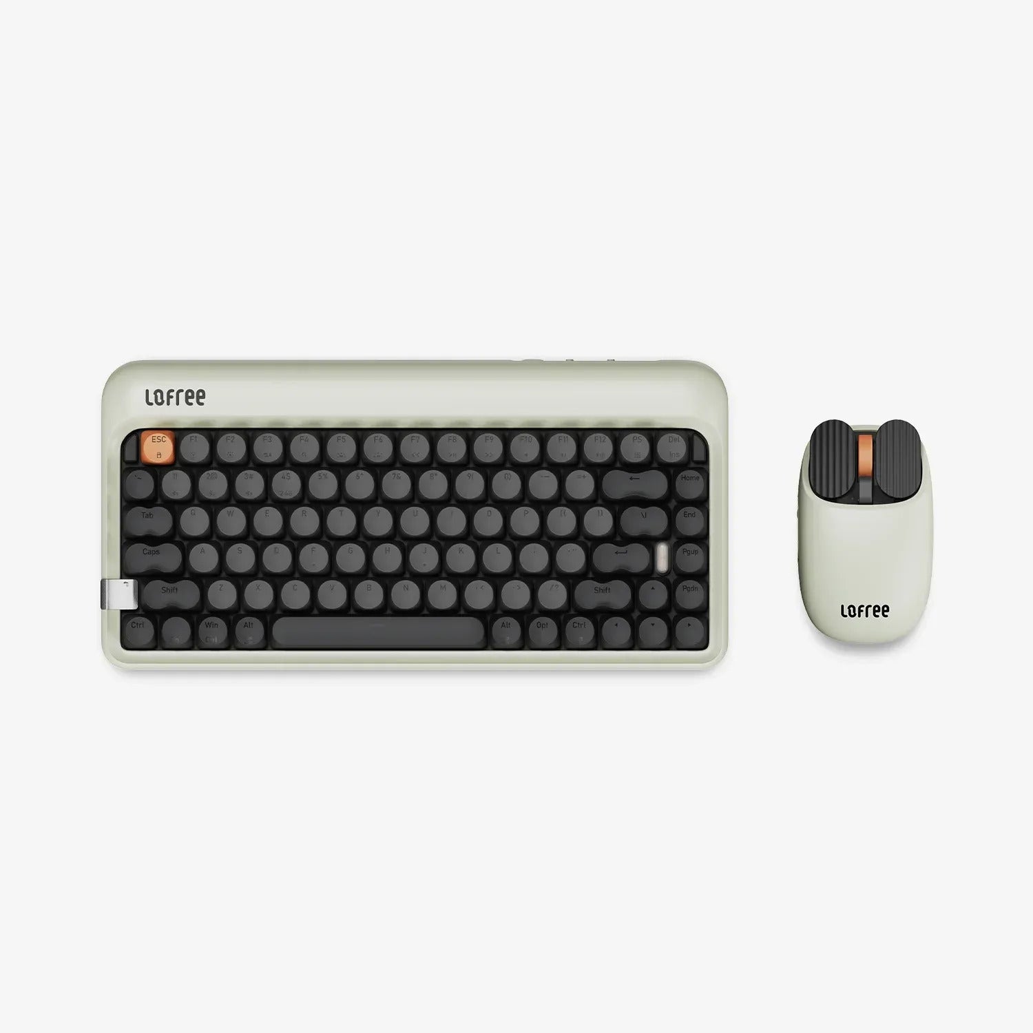 Lofree 1970s Tri-mode Hot-Swap Retro Wireless Mechanical Keyboard (Olive)