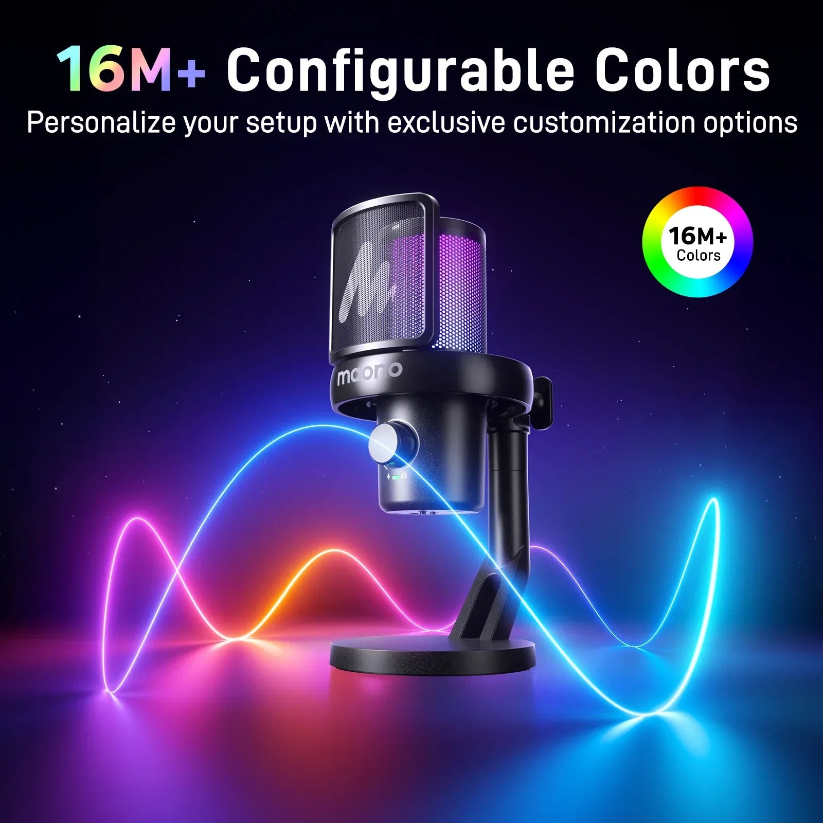 MAONO DM40 Pro USB/Wireless Gaming Desktop Microphone