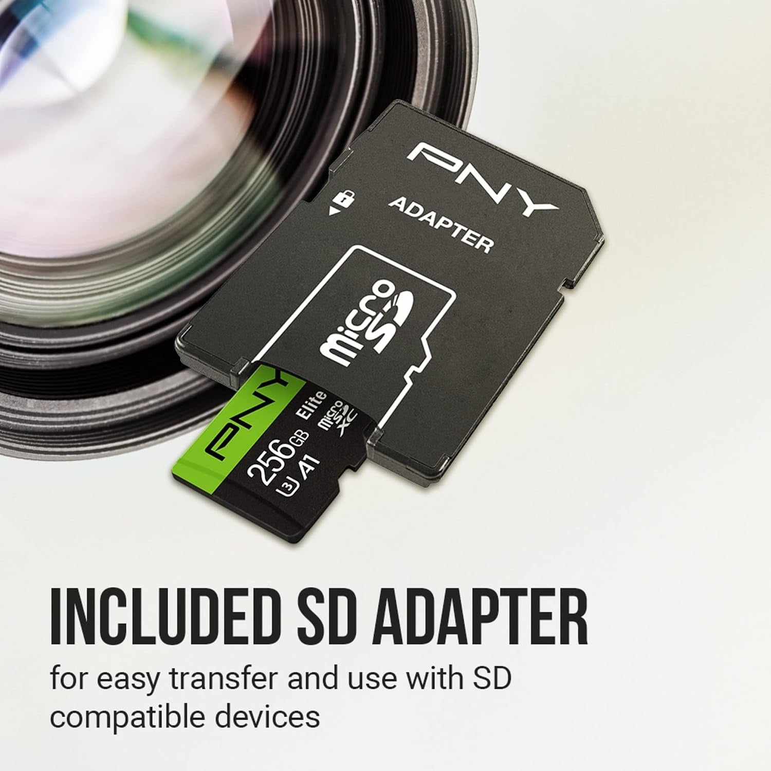PNY 128GB Elite-X U3 V30 A1 MicroSDXC Memory Card Up to 100MB/s Read - 2 pack w/Adapter