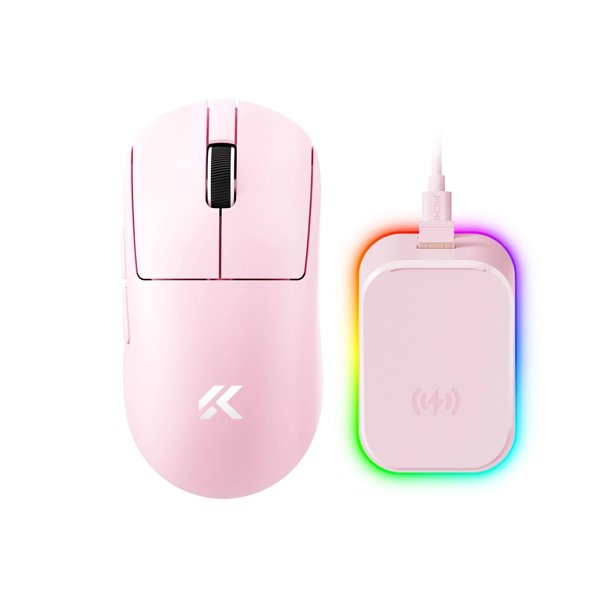 MCHOSE A7 V2 Ultra+ Lightweight 8K Wireless Gaming Mouse with Magnetic Charging Dock