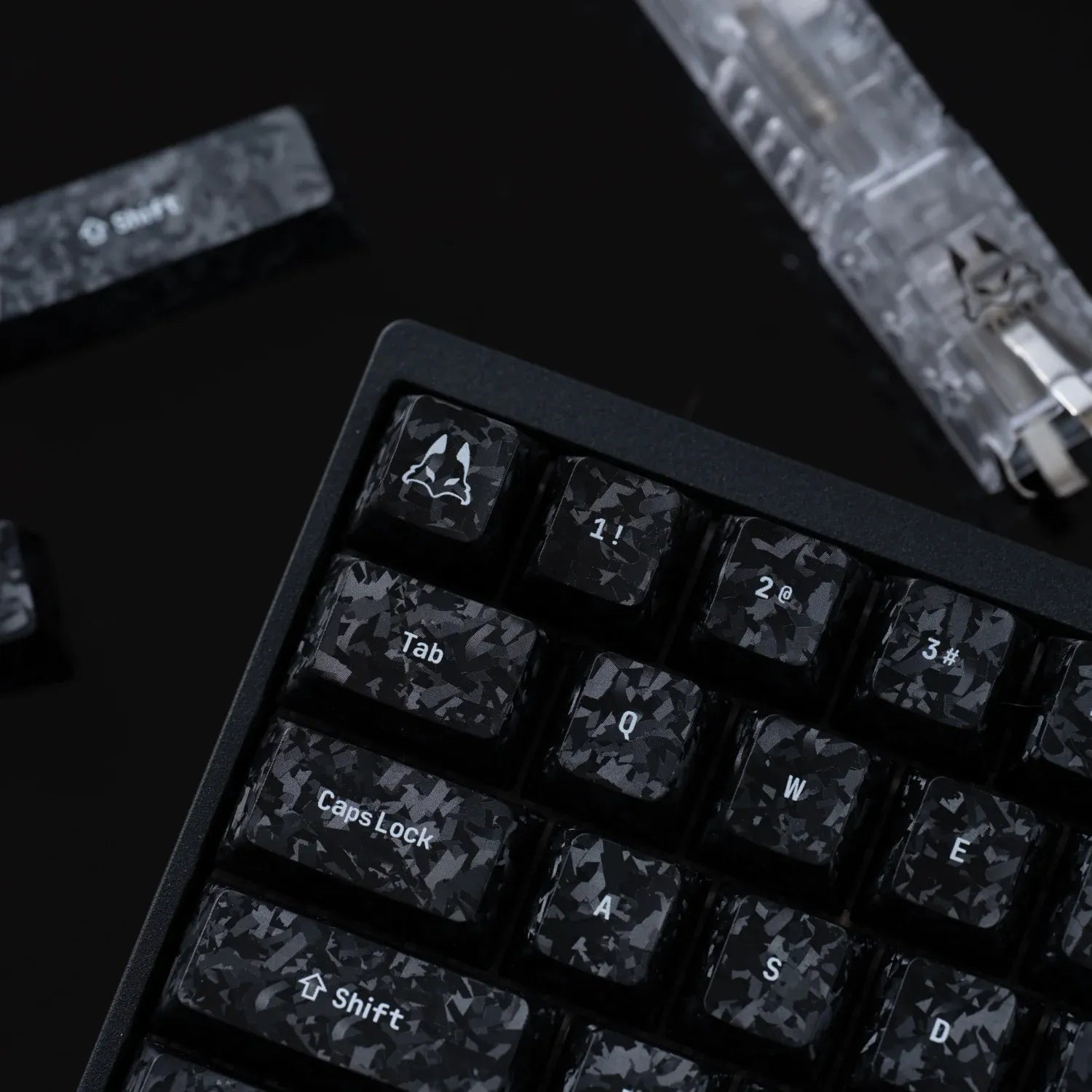 TENKO ARBITER STUDIO Carbon Fiber Textured Cherry profile Keycap Set