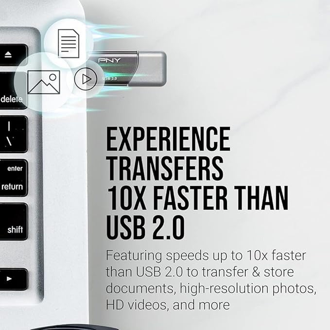 PNY 256GB Turbo Attache 3 USB3.0 Flash Drive