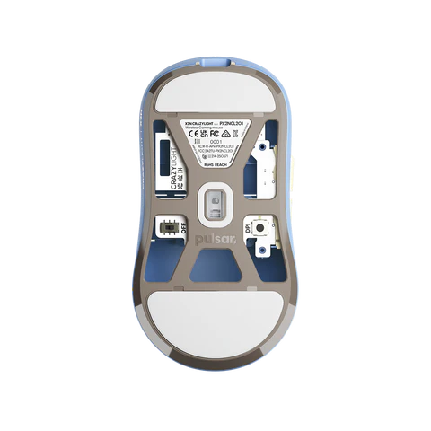 Pulsar X2N CrazyLight Medium 8K 43g Ultra-Lightweight Wireless Gaming Mouse - Ocean