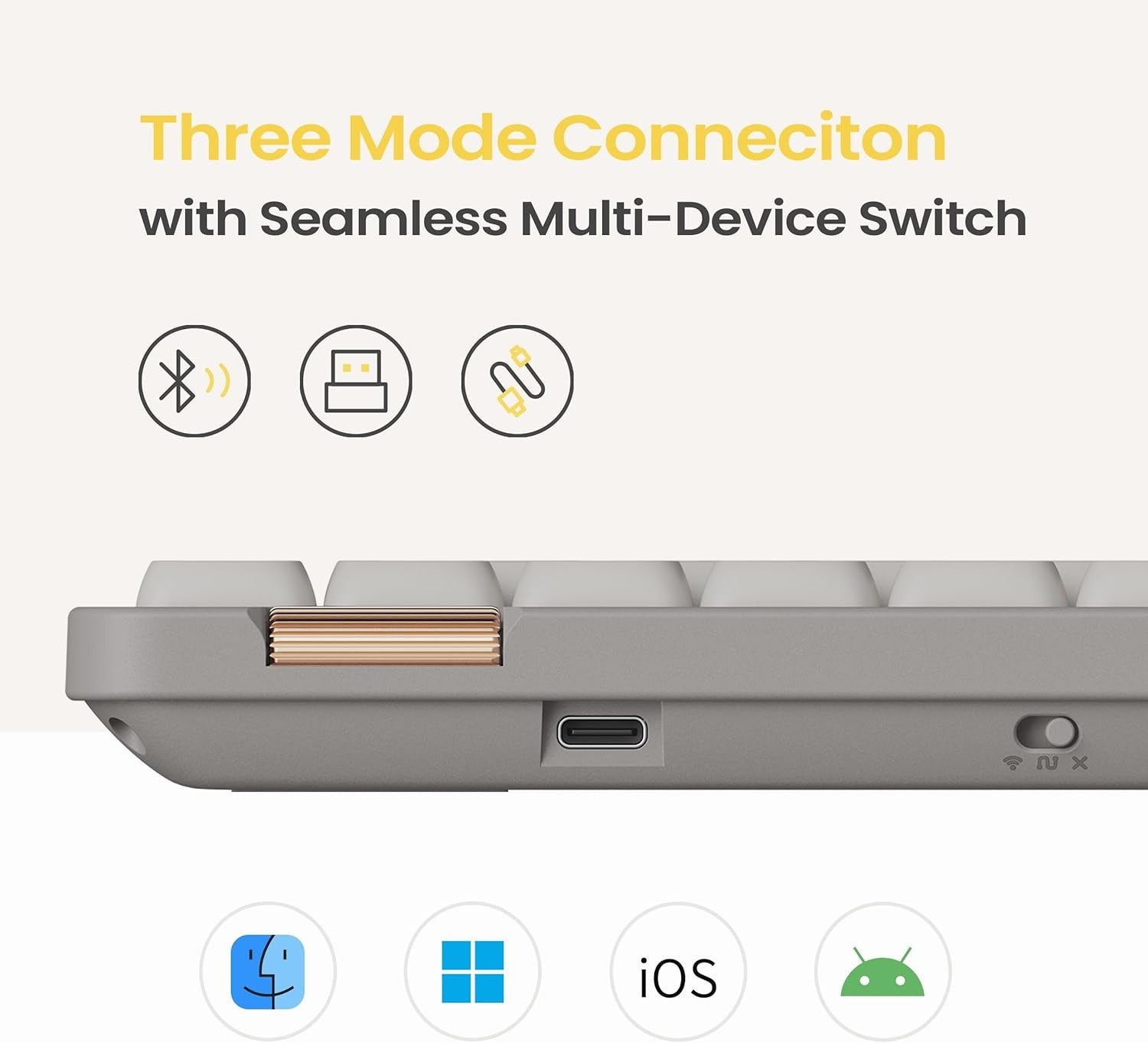 Lofree FLOW Lite84 Low-Profile Hot-Swap Wireless Mechanical Keyboard Specter Switches