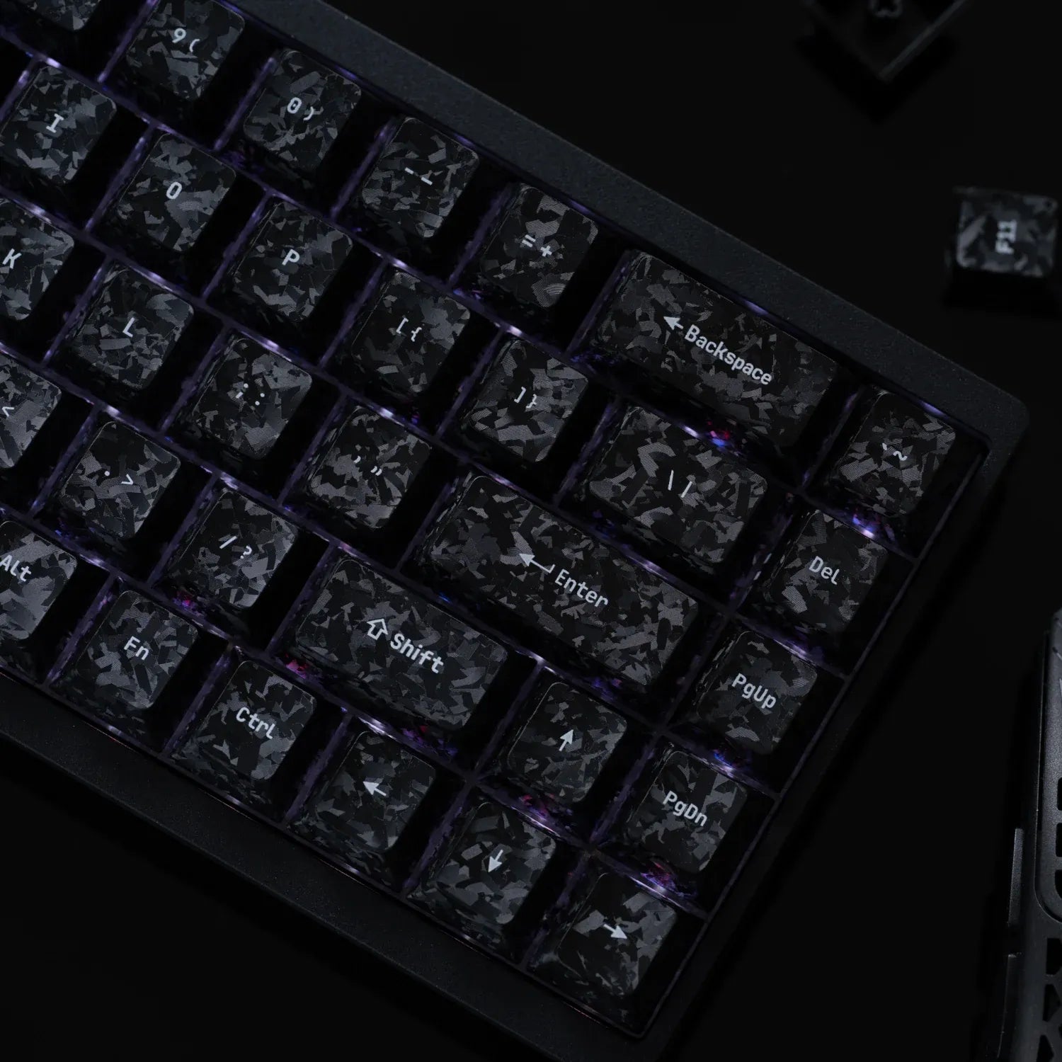 TENKO ARBITER STUDIO Carbon Fiber Textured Cherry profile Keycap Set