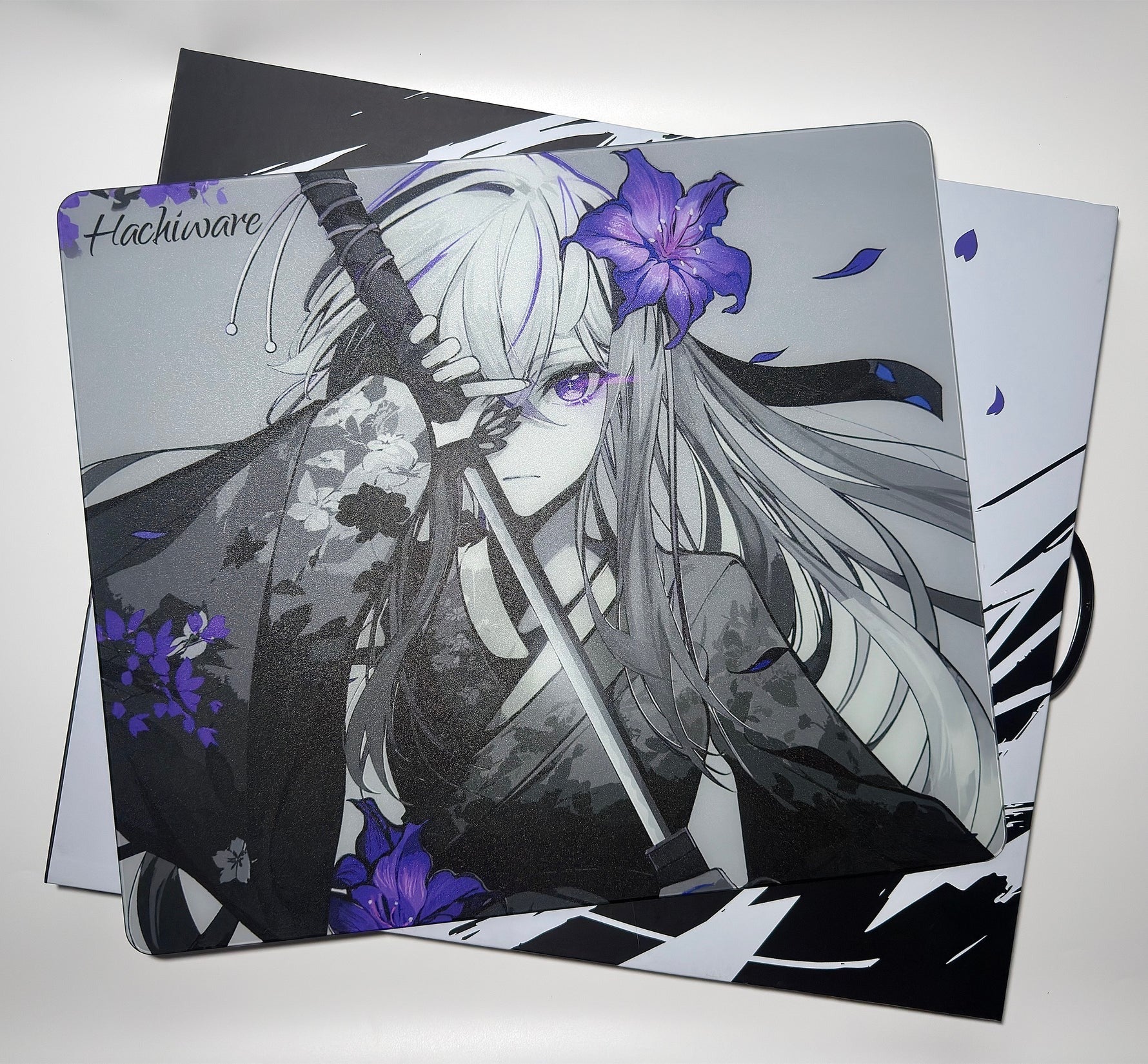 ARBITER STUDIO x HACHIWARE FlowerBlade V2 490x420x2mm Glass Mousepad