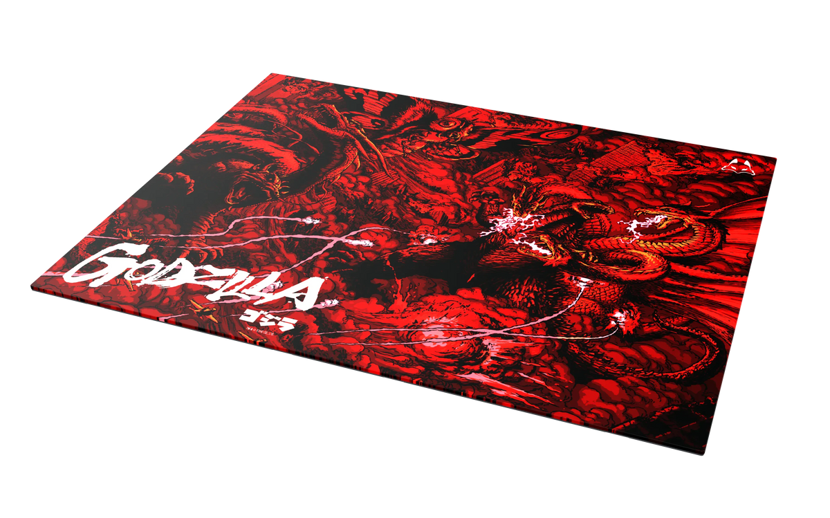 ARBITER STUDIO TENKO GODZILLA 2.0 Lunar Speed 500x400mm Glass Mousepad - KAIJU WAR