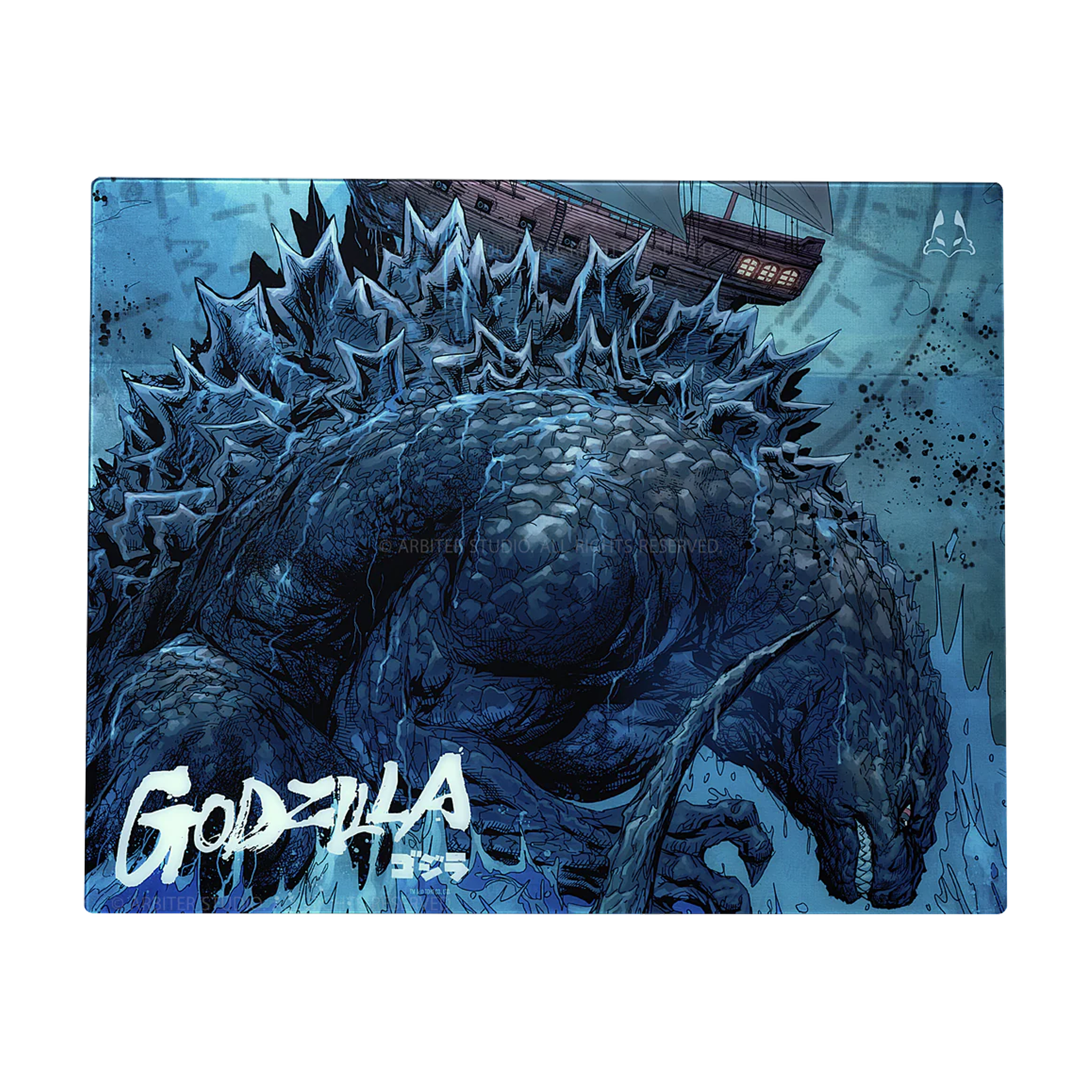 TENKO ARBITER STUDIO GODZILLA 2.0 Lunar Speed 500x400mm Glass Mousepad (Pre-Order)