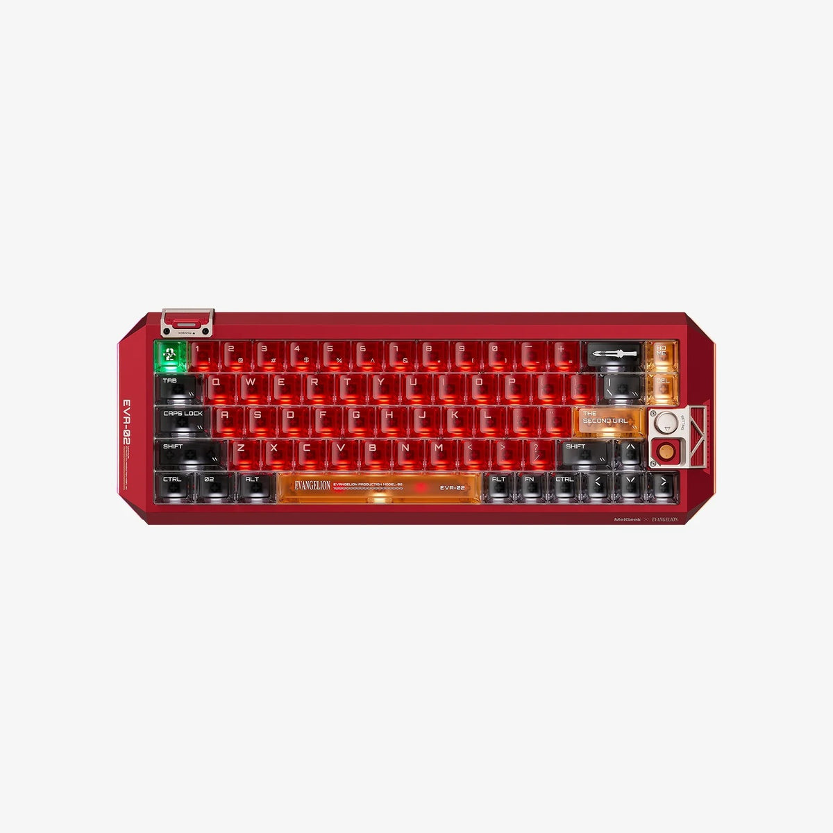 MelGeek Centauri 60 Evangelion Wired Custom HE Gaming Keyboard - EVA-02 Asuka Langley Limited Edition