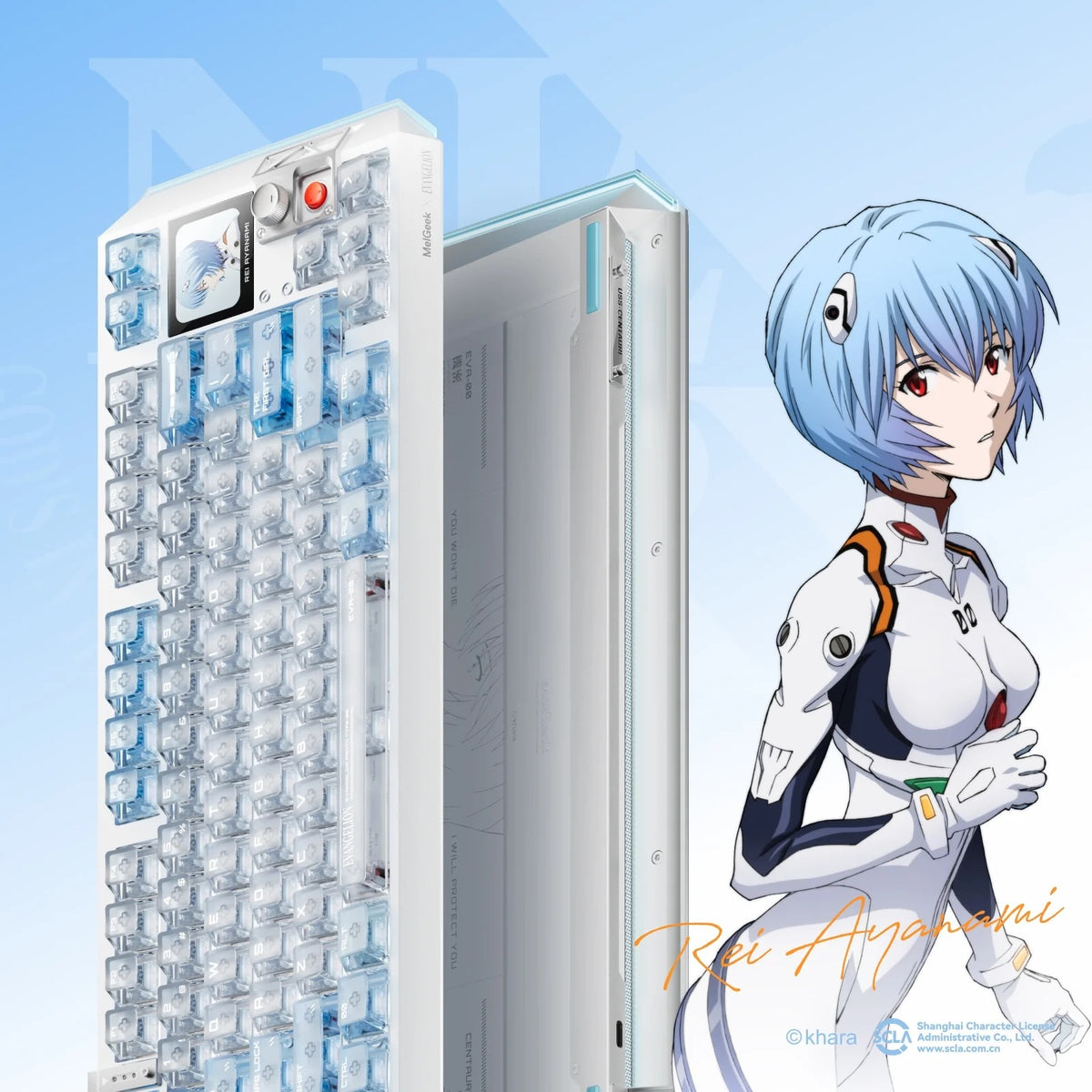 MelGeek Centauri 80 Evangelion Wired Custom HE Gaming Keyboard - EVA-00 Rei Ayanami Limited Edition