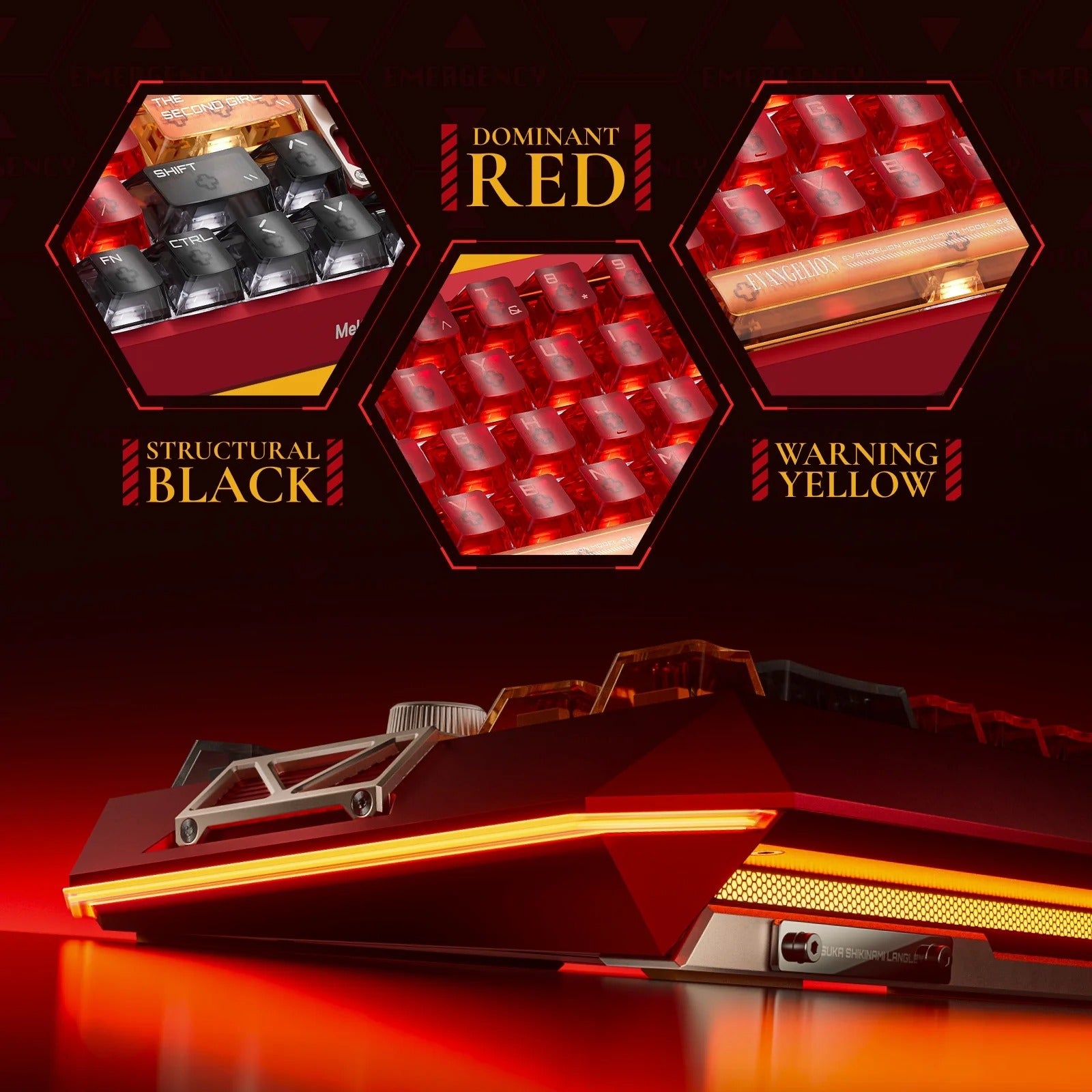 MelGeek Centauri 60 Evangelion Wired Custom HE Gaming Keyboard - EVA-02 Asuka Langley Limited Edition