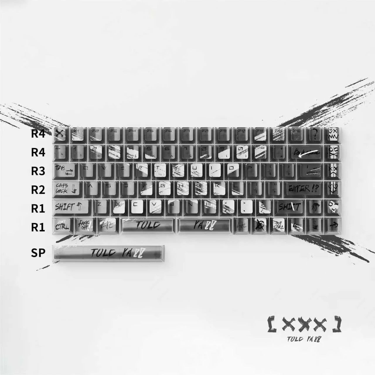 Keytok XXX MATTE Cherry Profile PC Keycaps 84pcs/ Set