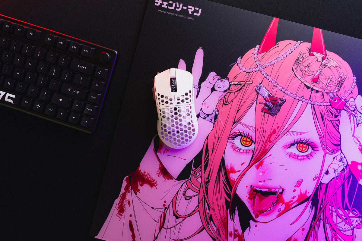 ARBITER STUDIO CHAINSAW MAN 500x400mm Lunar Speed Glass Mousepad - POWER