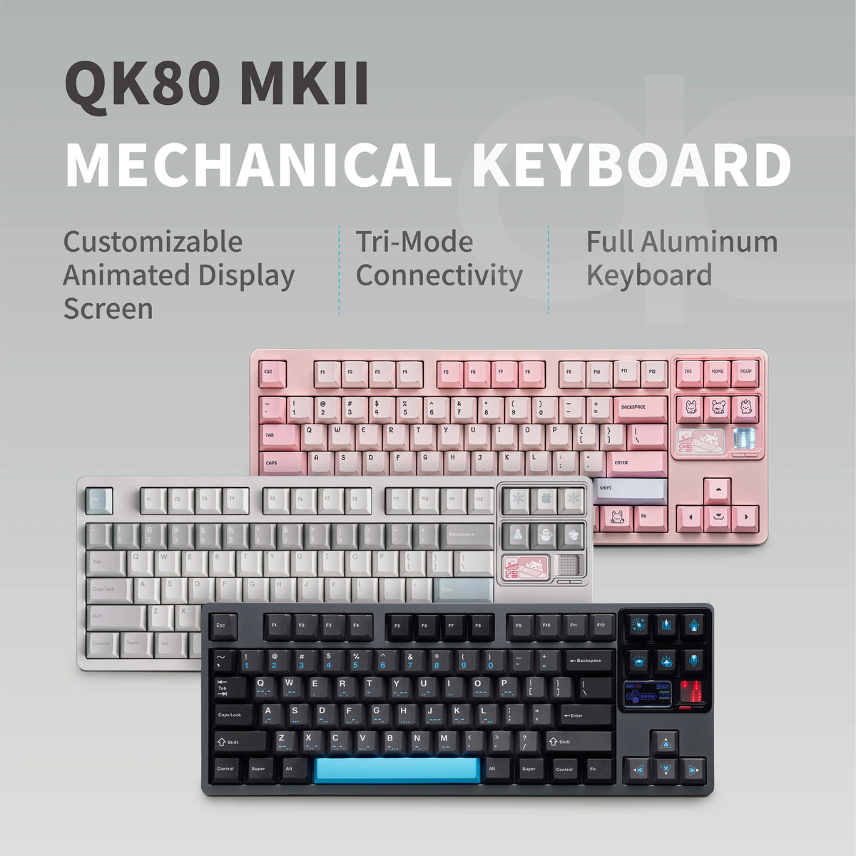 Qwertykeys QK80Mk2 Custom Wireless Mechanical Keyboard