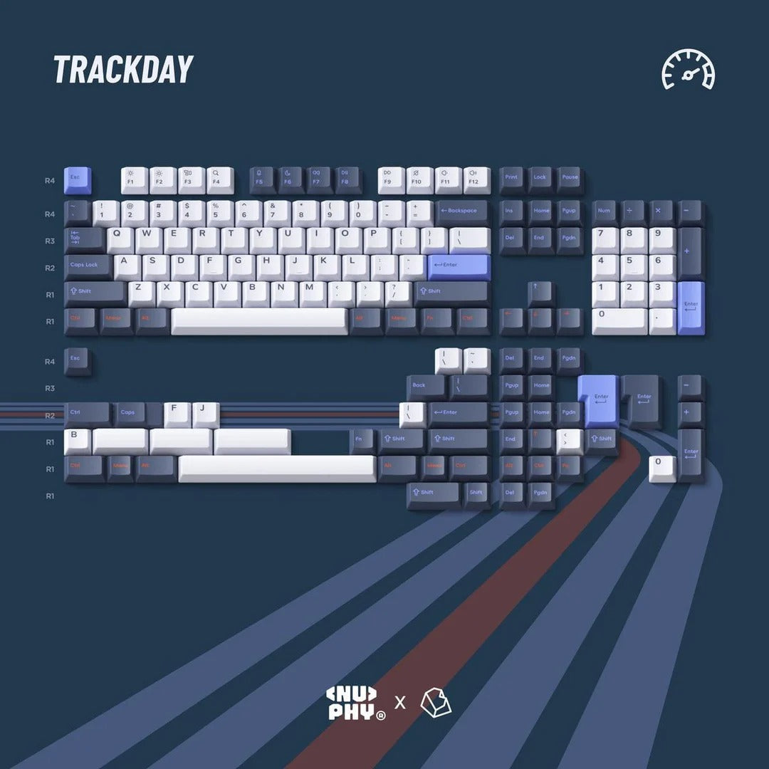 NuPhy Berry Profile Berry Trackday Dye-Sub PBT Keycaps - 154 keys