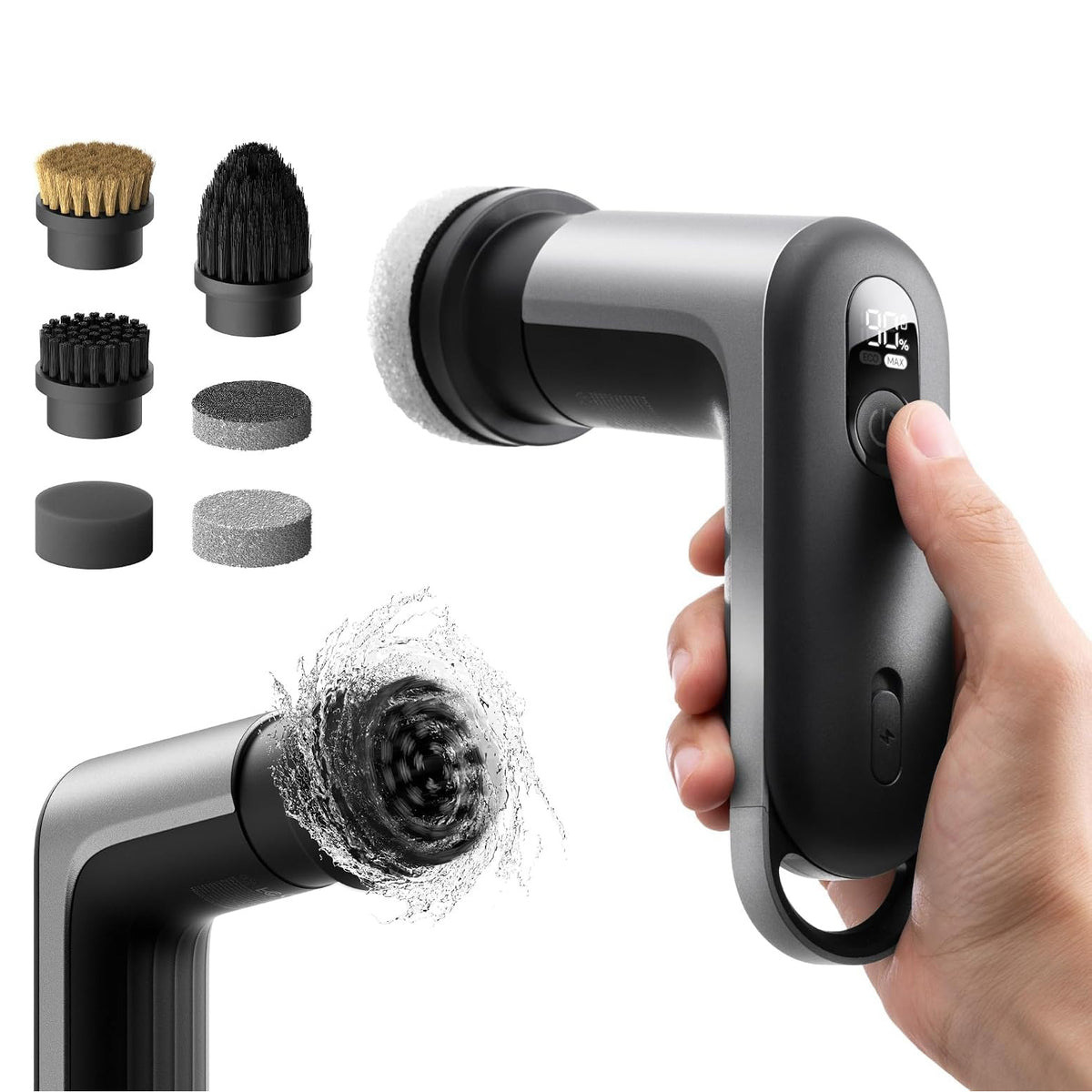 HOTO Grip Cordless Spin Ultralight Waterproof Scrubber