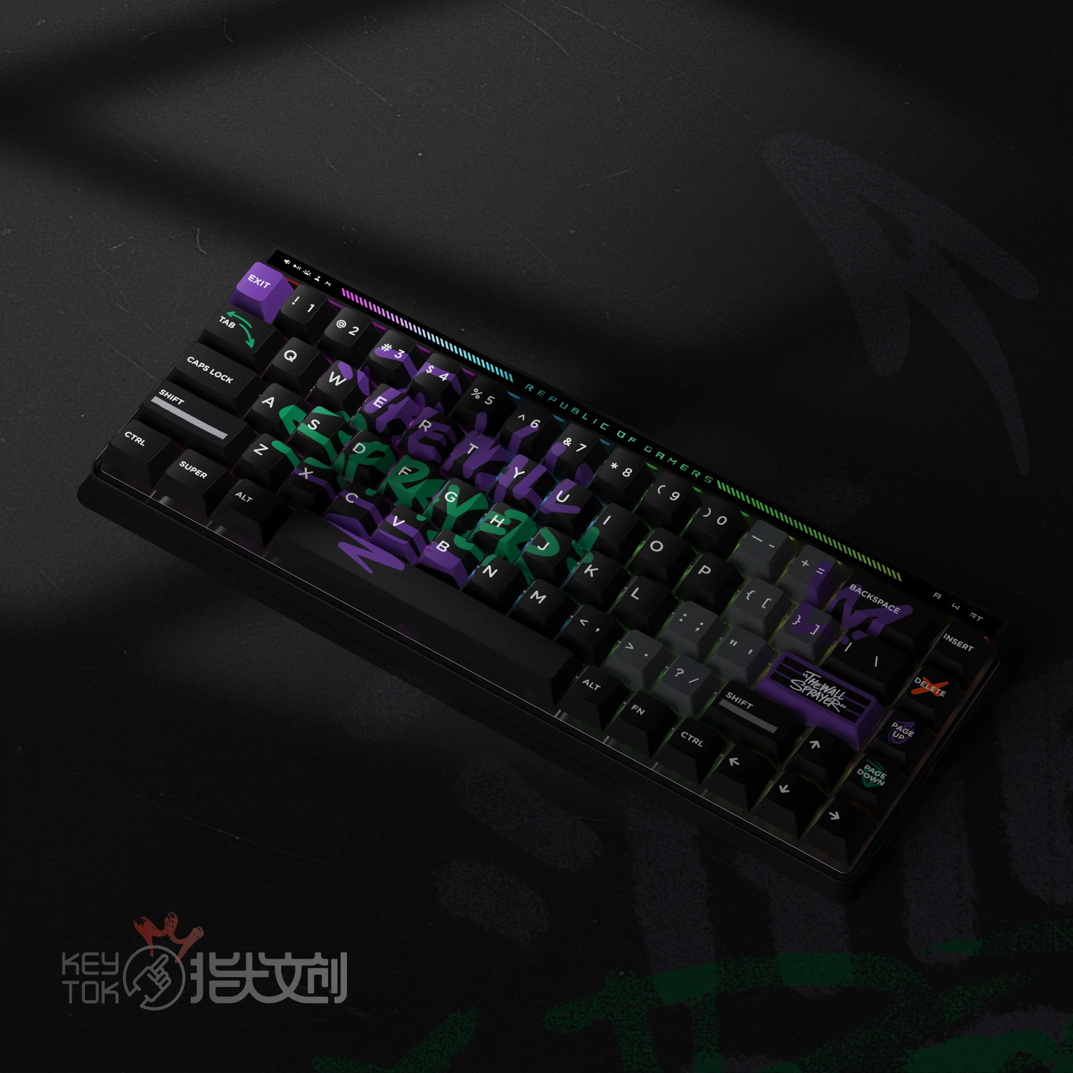 Keytok BLOCK X Cherry Profile Dye-Sub PBT Keycaps 185pcs /sets