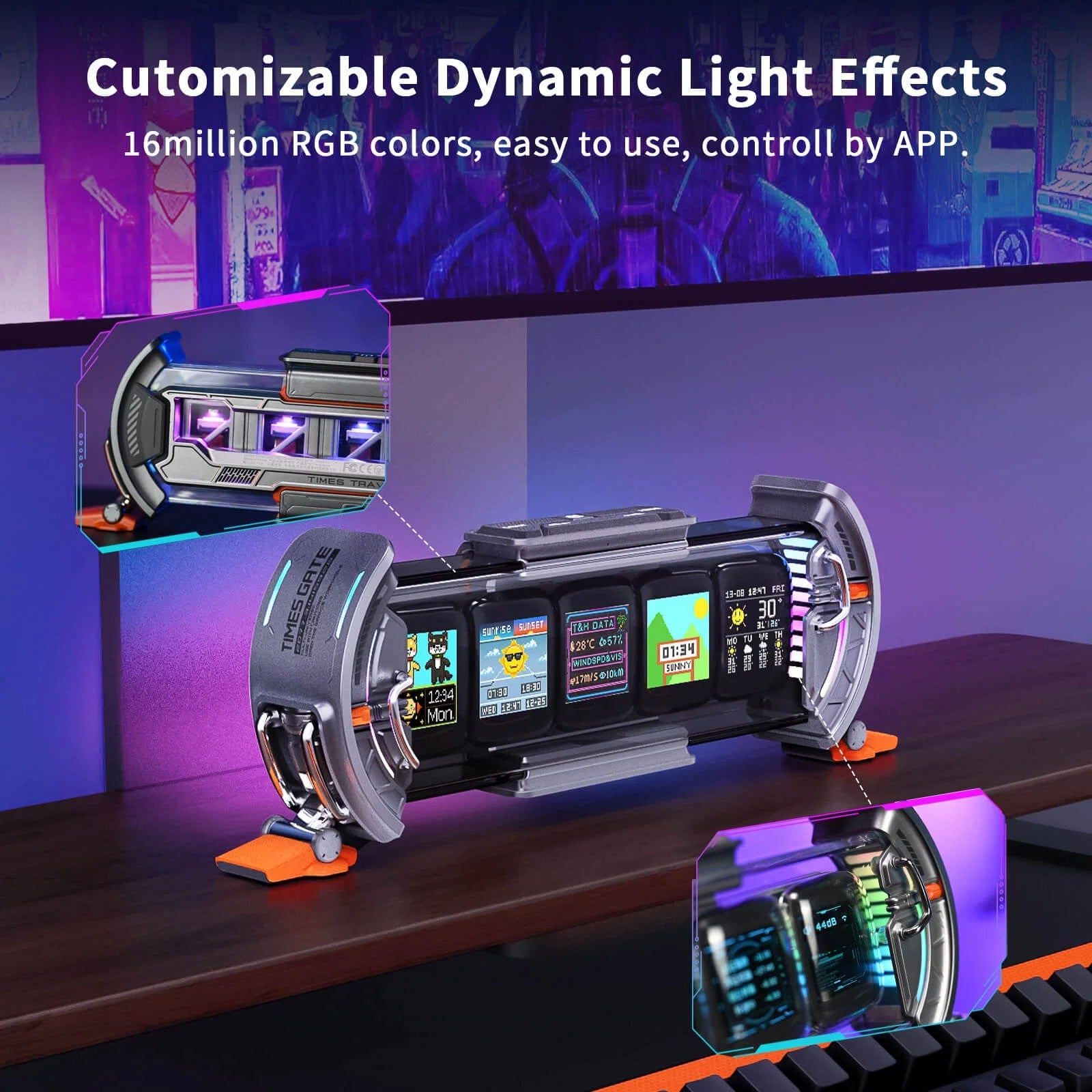 Divoom TimesGate II Pixel Art Info Display with 5 Smart LCD Screens